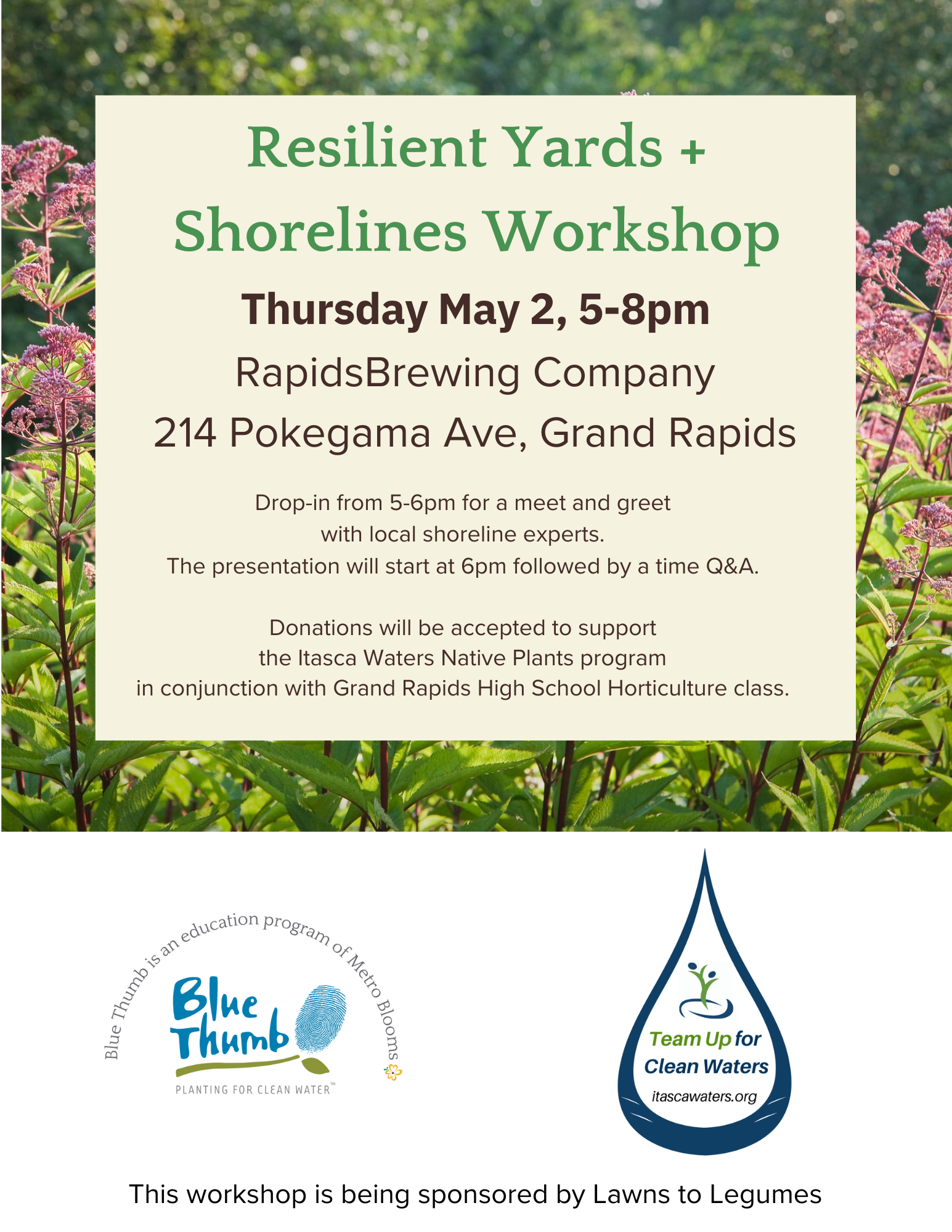 Free In Person Workshop - Resilient Yards and Shorelines